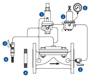 Pressure Reducing and Flow Rate Control Valve 600 series parts