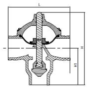 Armas 600 BackflushingValve Model 38 Dimensions