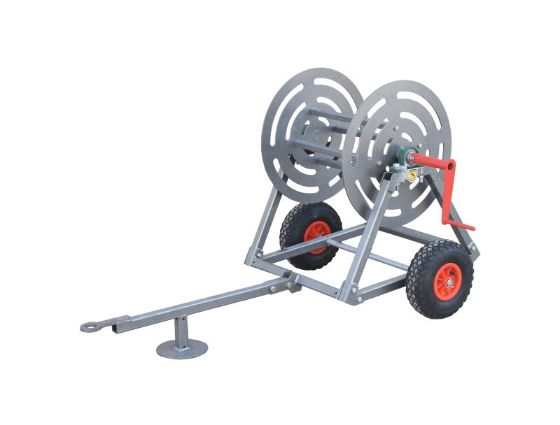 Manual heavy duty hose reel for 60 m of 25mm hose