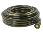 Fire Hose Assembly, includes PVC fire hose, brass fittings, and heavy duty spray nozzle